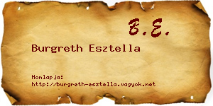 Burgreth Esztella névjegykártya